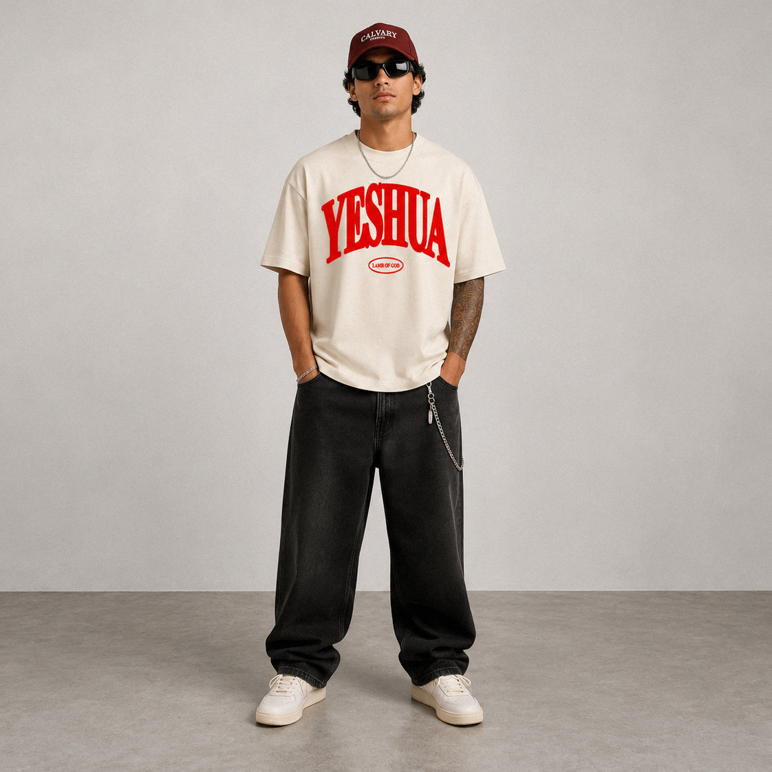 Yeshua Vintage Wash Cotton T-Shirt