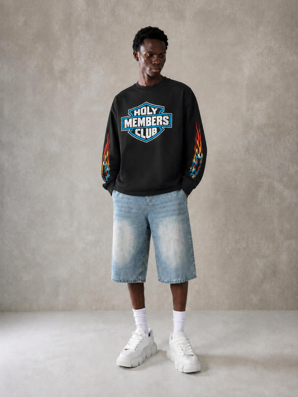 Holy Members Club | Oversized Unisex Long Sleeve T-Shirt