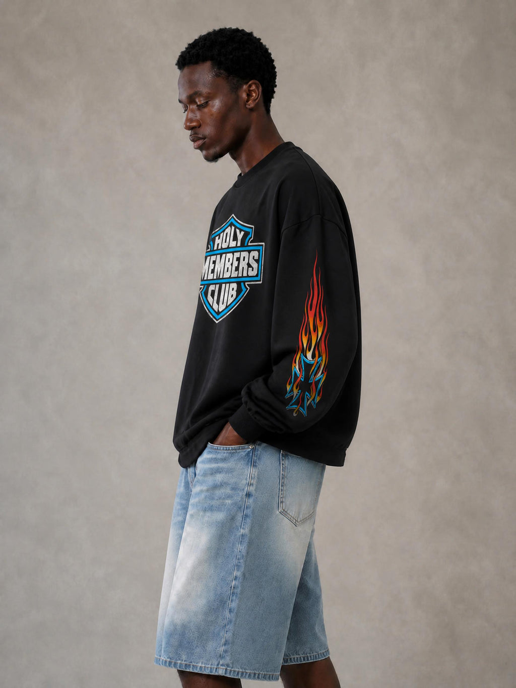 Holy Members Club | Oversized Unisex Long Sleeve T-Shirt